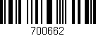 Código de barras (EAN, GTIN, SKU, ISBN): '700662'