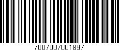 Código de barras (EAN, GTIN, SKU, ISBN): '7007007001897'