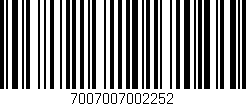Código de barras (EAN, GTIN, SKU, ISBN): '7007007002252'