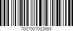 Código de barras (EAN, GTIN, SKU, ISBN): '7007007003884'