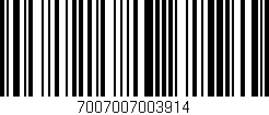 Código de barras (EAN, GTIN, SKU, ISBN): '7007007003914'