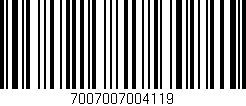 Código de barras (EAN, GTIN, SKU, ISBN): '7007007004119'