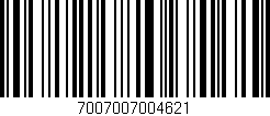 Código de barras (EAN, GTIN, SKU, ISBN): '7007007004621'