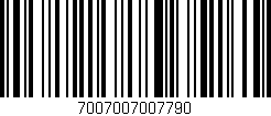 Código de barras (EAN, GTIN, SKU, ISBN): '7007007007790'