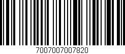 Código de barras (EAN, GTIN, SKU, ISBN): '7007007007820'