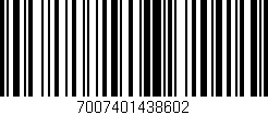 Código de barras (EAN, GTIN, SKU, ISBN): '7007401438602'