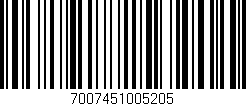 Código de barras (EAN, GTIN, SKU, ISBN): '7007451005205'