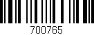 Código de barras (EAN, GTIN, SKU, ISBN): '700765'