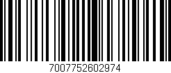 Código de barras (EAN, GTIN, SKU, ISBN): '7007752602974'