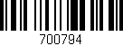 Código de barras (EAN, GTIN, SKU, ISBN): '700794'