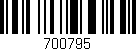 Código de barras (EAN, GTIN, SKU, ISBN): '700795'