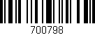 Código de barras (EAN, GTIN, SKU, ISBN): '700798'