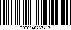 Código de barras (EAN, GTIN, SKU, ISBN): '7008040267417'