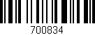 Código de barras (EAN, GTIN, SKU, ISBN): '700834'