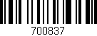 Código de barras (EAN, GTIN, SKU, ISBN): '700837'