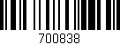 Código de barras (EAN, GTIN, SKU, ISBN): '700838'