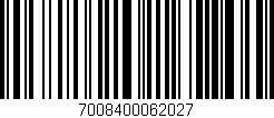 Código de barras (EAN, GTIN, SKU, ISBN): '7008400062027'
