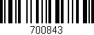 Código de barras (EAN, GTIN, SKU, ISBN): '700843'