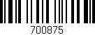 Código de barras (EAN, GTIN, SKU, ISBN): '700875'