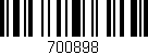 Código de barras (EAN, GTIN, SKU, ISBN): '700898'