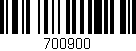 Código de barras (EAN, GTIN, SKU, ISBN): '700900'