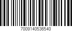 Código de barras (EAN, GTIN, SKU, ISBN): '7009140536540'