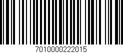 Código de barras (EAN, GTIN, SKU, ISBN): '7010000222015'