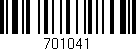 Código de barras (EAN, GTIN, SKU, ISBN): '701041'