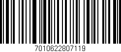 Código de barras (EAN, GTIN, SKU, ISBN): '7010622807119'