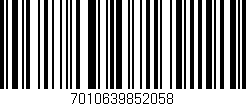 Código de barras (EAN, GTIN, SKU, ISBN): '7010639852058'