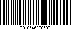 Código de barras (EAN, GTIN, SKU, ISBN): '7010646870502'