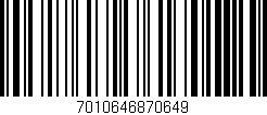 Código de barras (EAN, GTIN, SKU, ISBN): '7010646870649'