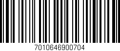 Código de barras (EAN, GTIN, SKU, ISBN): '7010646900704'