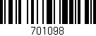 Código de barras (EAN, GTIN, SKU, ISBN): '701098'