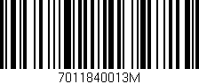 Código de barras (EAN, GTIN, SKU, ISBN): '7011840013M'