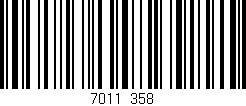 Código de barras (EAN, GTIN, SKU, ISBN): '7011/358'