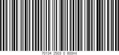 Código de barras (EAN, GTIN, SKU, ISBN): '70134_2503_0_800ml'