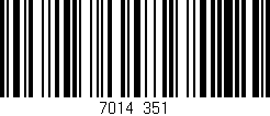Código de barras (EAN, GTIN, SKU, ISBN): '7014/351'