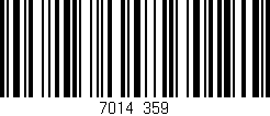 Código de barras (EAN, GTIN, SKU, ISBN): '7014/359'