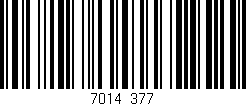 Código de barras (EAN, GTIN, SKU, ISBN): '7014/377'