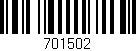 Código de barras (EAN, GTIN, SKU, ISBN): '701502'