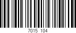 Código de barras (EAN, GTIN, SKU, ISBN): '7015/104'
