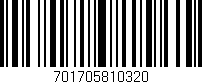 Código de barras (EAN, GTIN, SKU, ISBN): '701705810320'