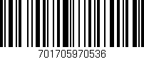 Código de barras (EAN, GTIN, SKU, ISBN): '701705970536'