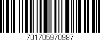 Código de barras (EAN, GTIN, SKU, ISBN): '701705970987'