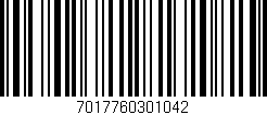Código de barras (EAN, GTIN, SKU, ISBN): '7017760301042'