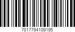 Código de barras (EAN, GTIN, SKU, ISBN): '7017794109195'