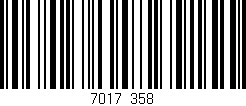 Código de barras (EAN, GTIN, SKU, ISBN): '7017/358'