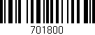 Código de barras (EAN, GTIN, SKU, ISBN): '701800'