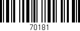 Código de barras (EAN, GTIN, SKU, ISBN): '70181'